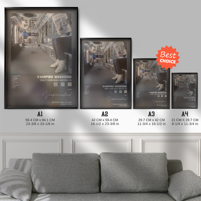 vampire weekend Only God Was Above Us poster