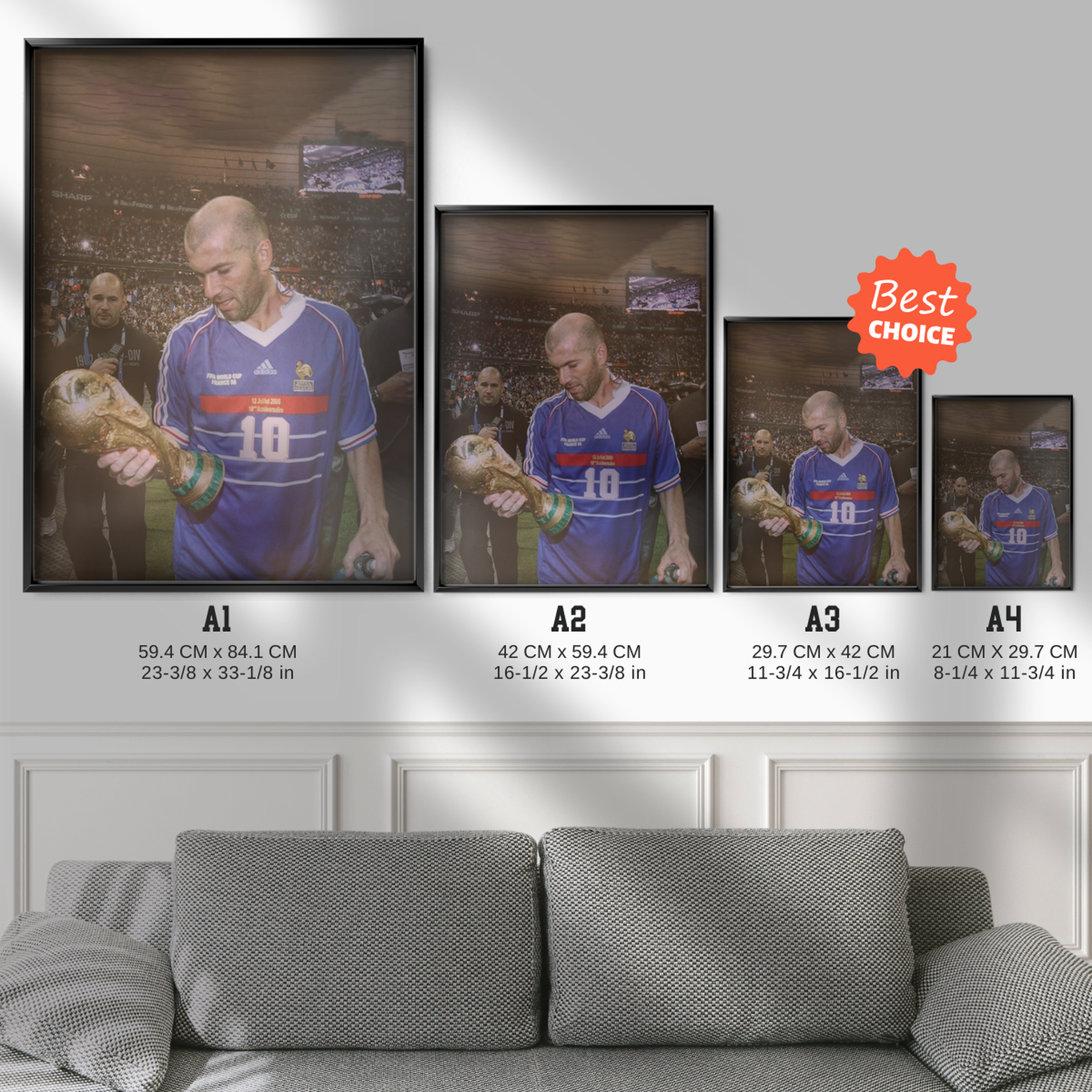 Zinedine Zidane - World Cup 1998 Poster