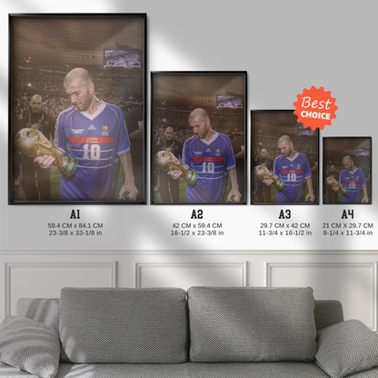 Zinedine Zidane - World Cup 1998 Poster
