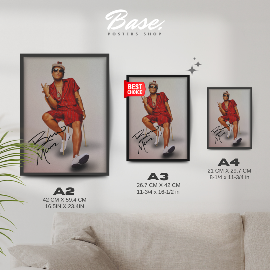 Posters Bruno Mars Sign - Only €11.95 – Posters Base