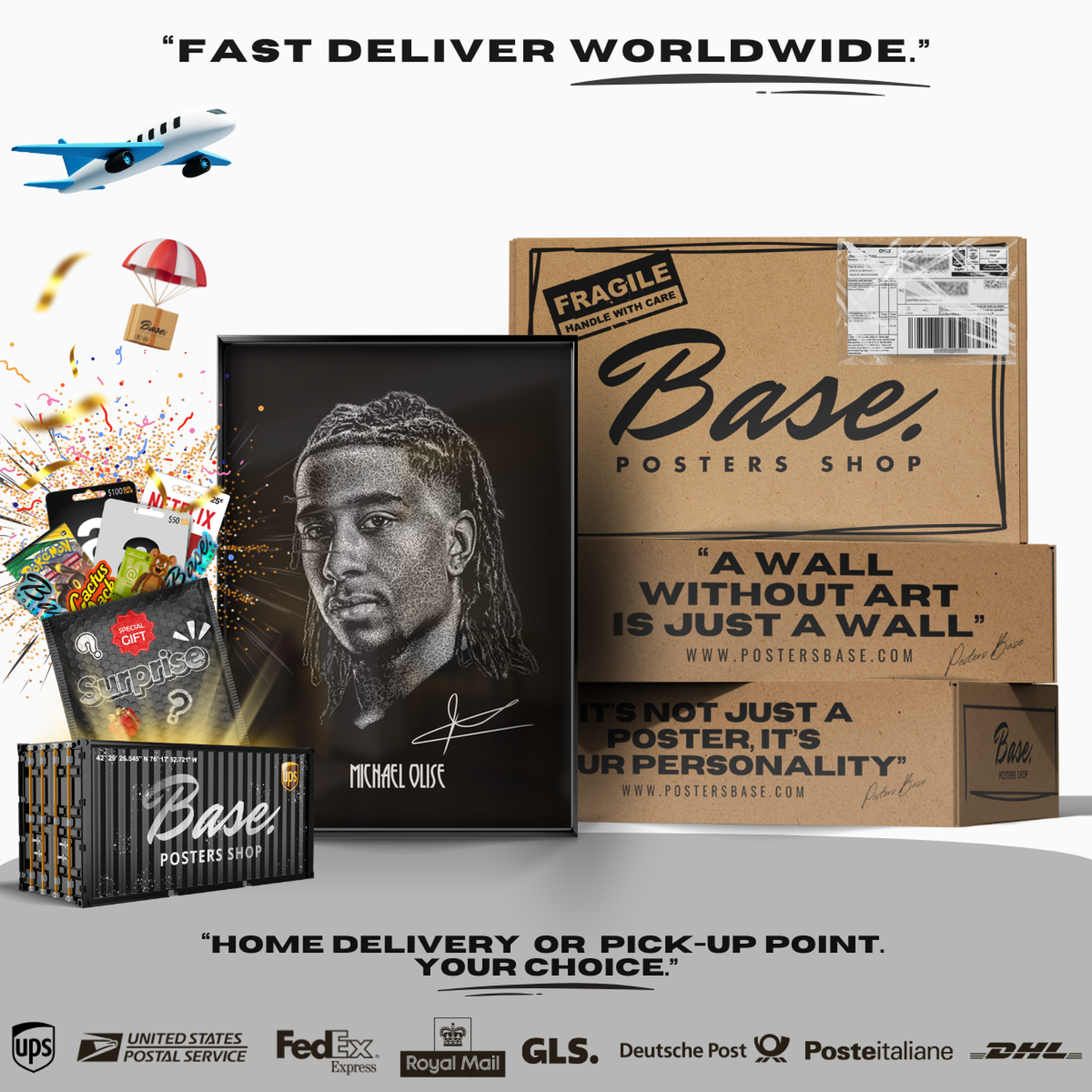 Michael Olise - Signature Portrait Poster