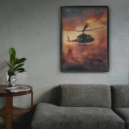 Call Of Duty – Helicopter At Warzone Sunset