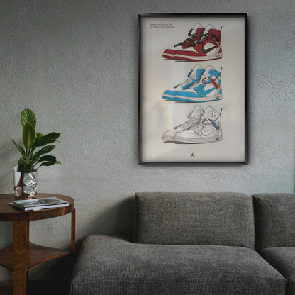 Air Jordan 1 High Off White Triple Pair