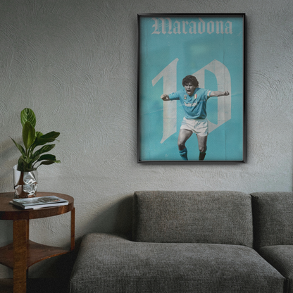 Diego Maradona - Napoli Number 10 Poster