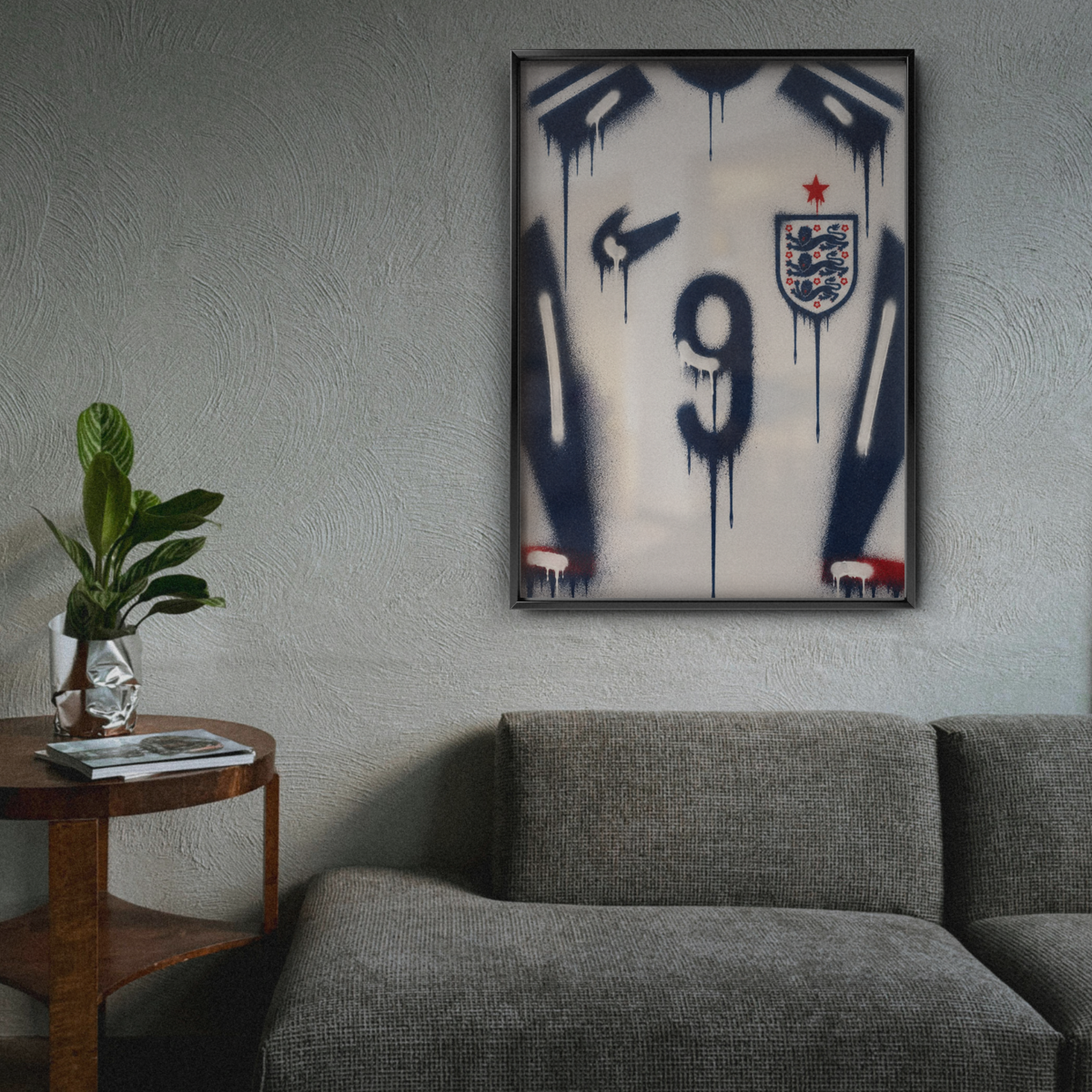England National Team - Number 9 Poster