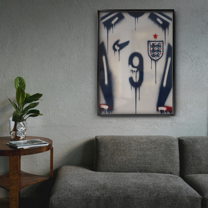 England National Team - Number 9 Poster