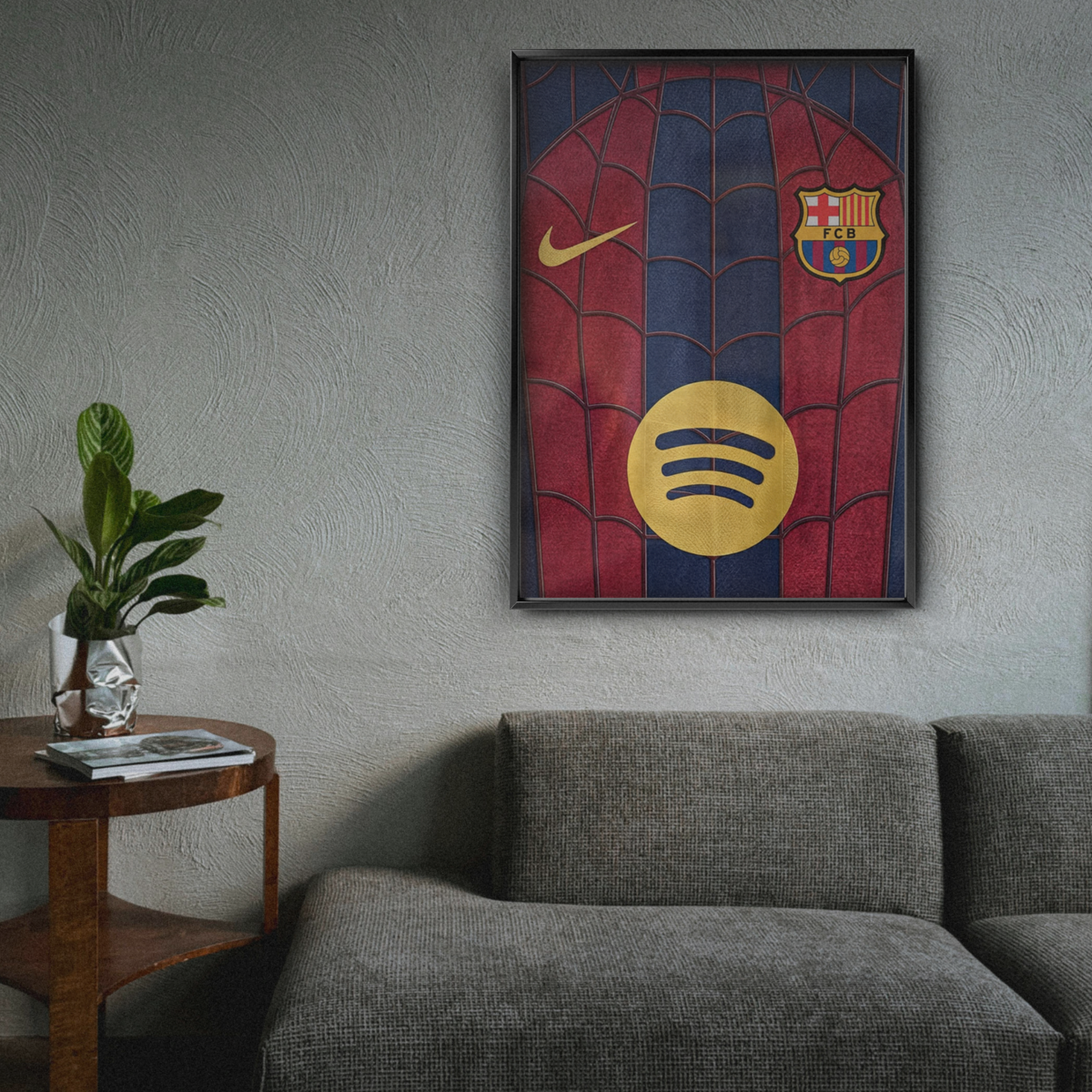 FC Barcelona - Stained Glass Jersey Poster