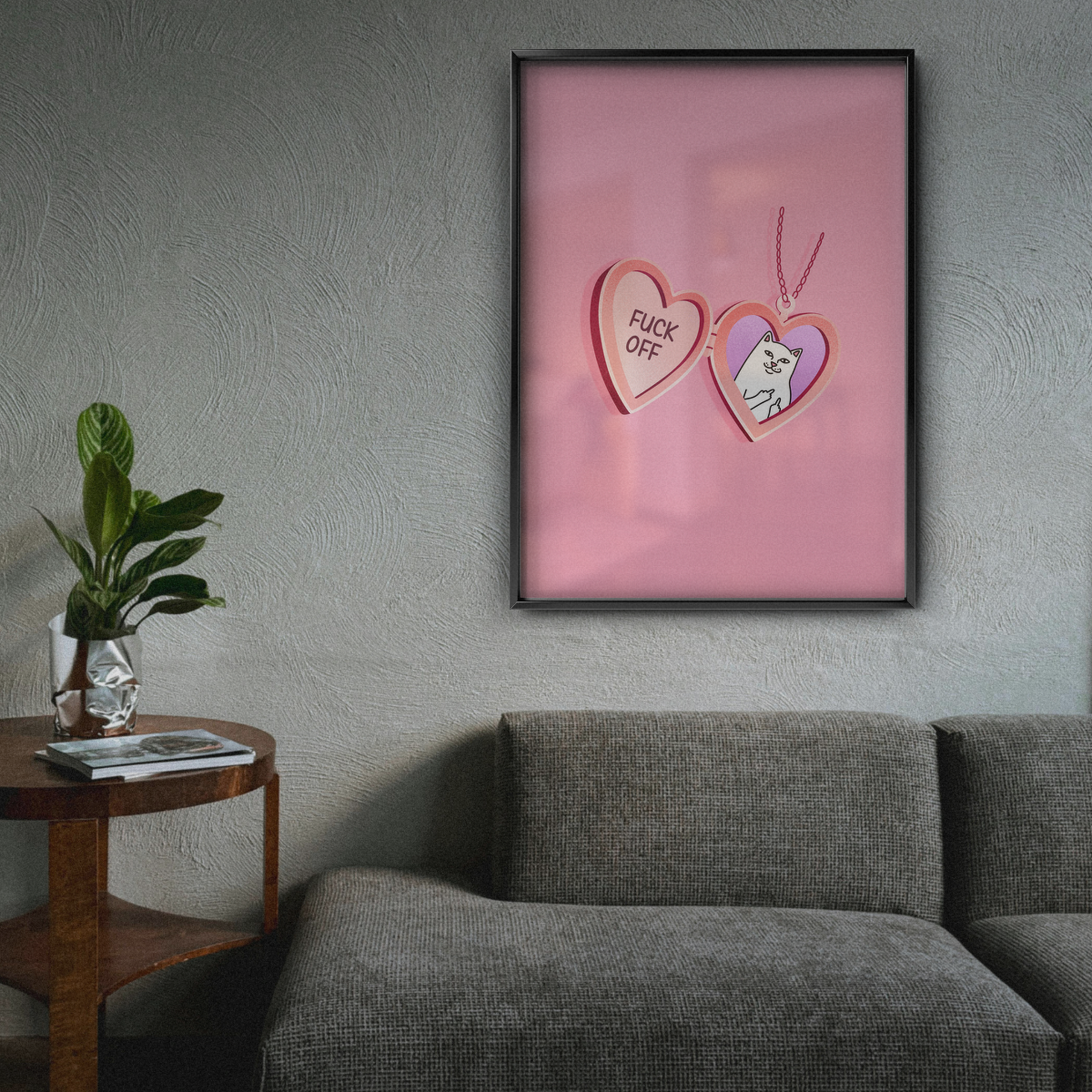 Fuck Off Heart Locket