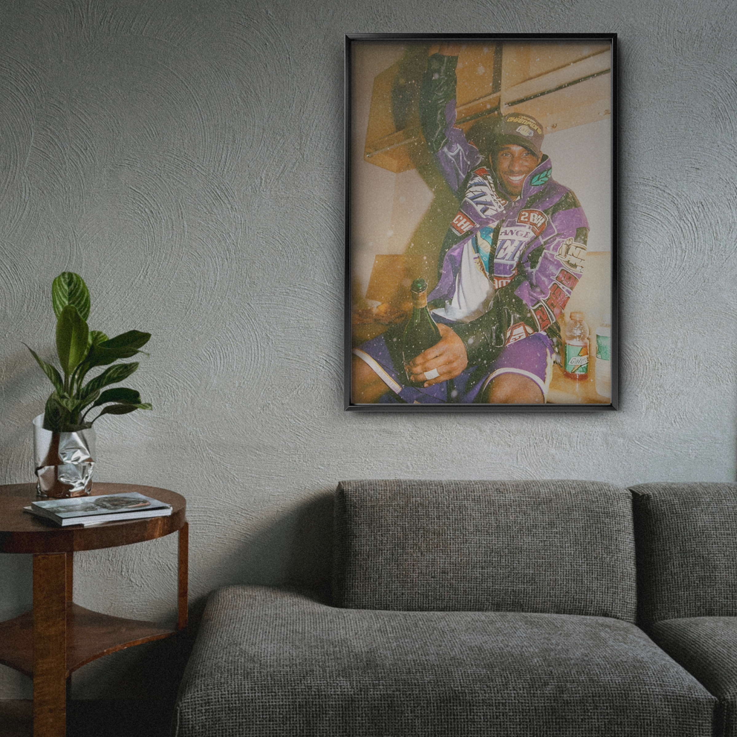 Kobe Bryant Lakers Championship Locker Room (celebration Shot)