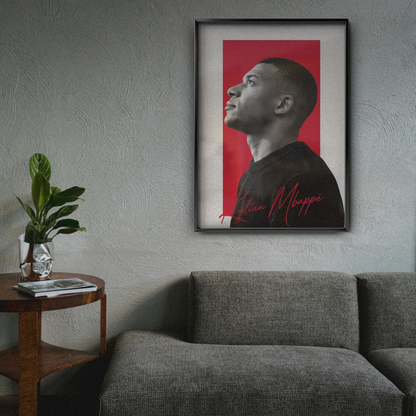 Kylian Mbappe - Profile Portrait Poster