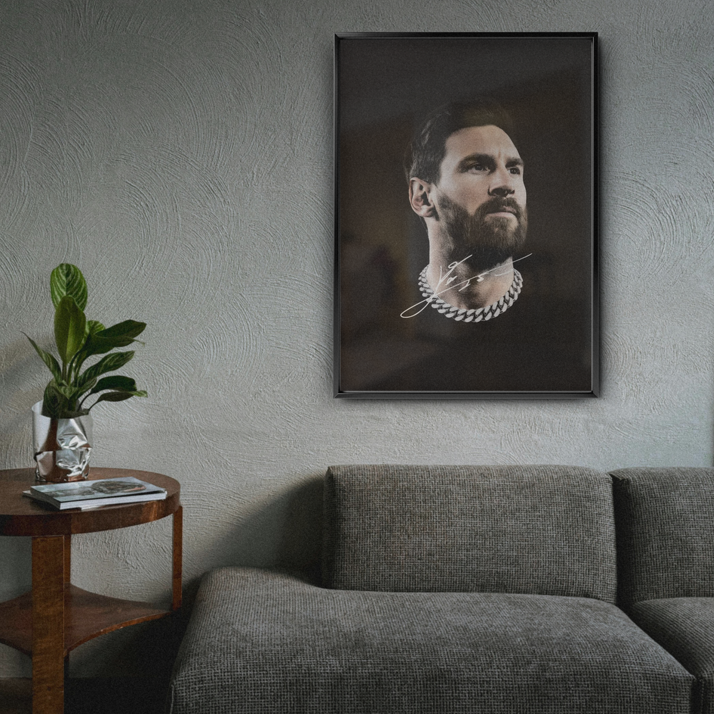 Lionel Messi - Chain Portrait Poster