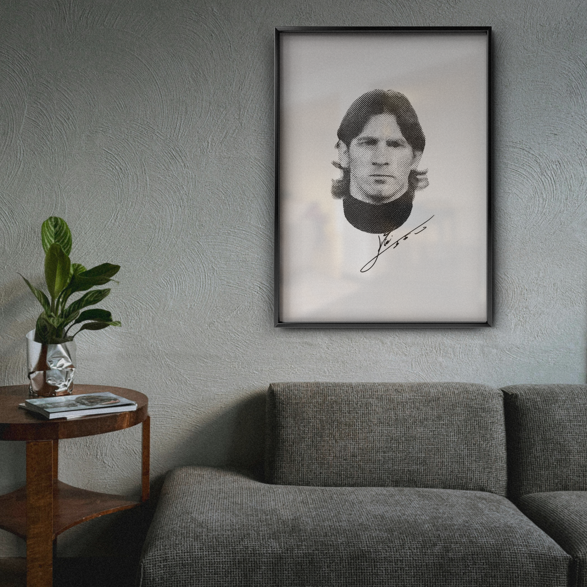 Lionel Messi - Halftone Portrait Poster
