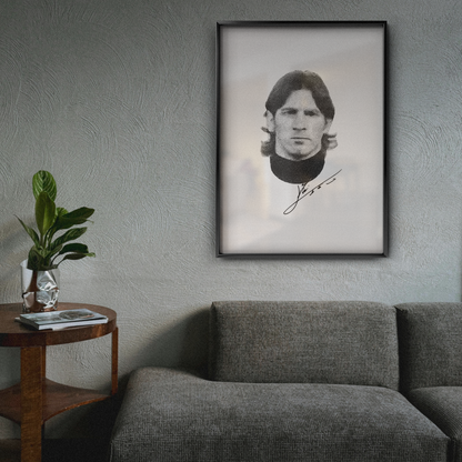 Lionel Messi - Halftone Portrait Poster