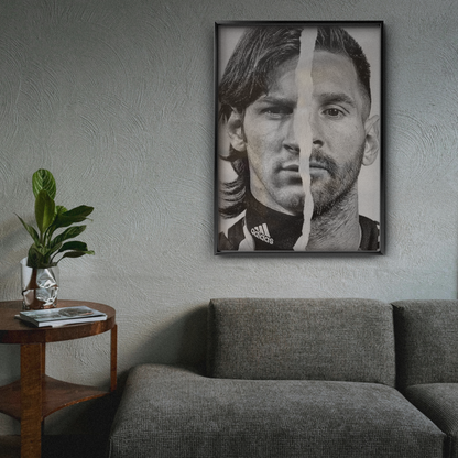 Lionel Messi - Then and Now Poster