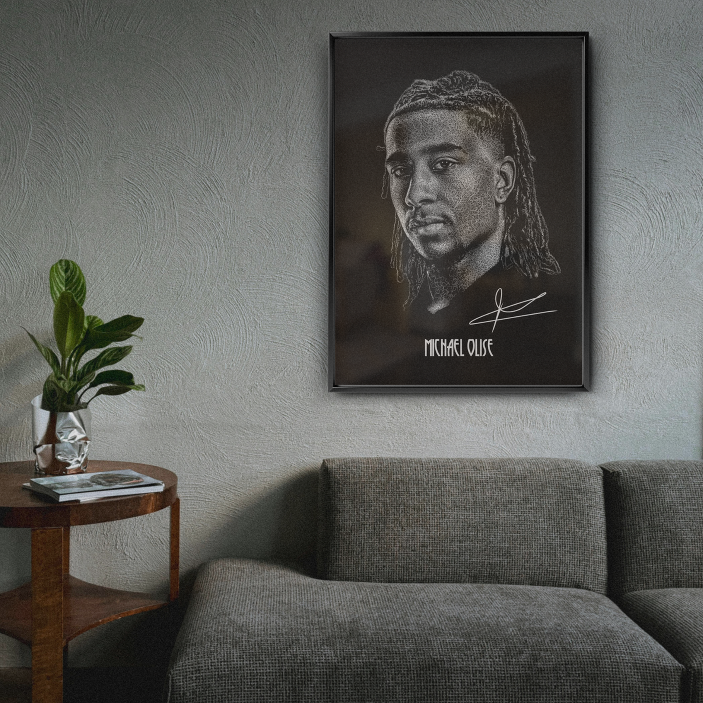 Michael Olise - Signature Portrait Poster