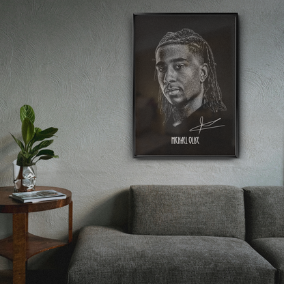Michael Olise - Signature Portrait Poster
