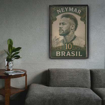 Neymar Jr - Brasil Number 10 Poster