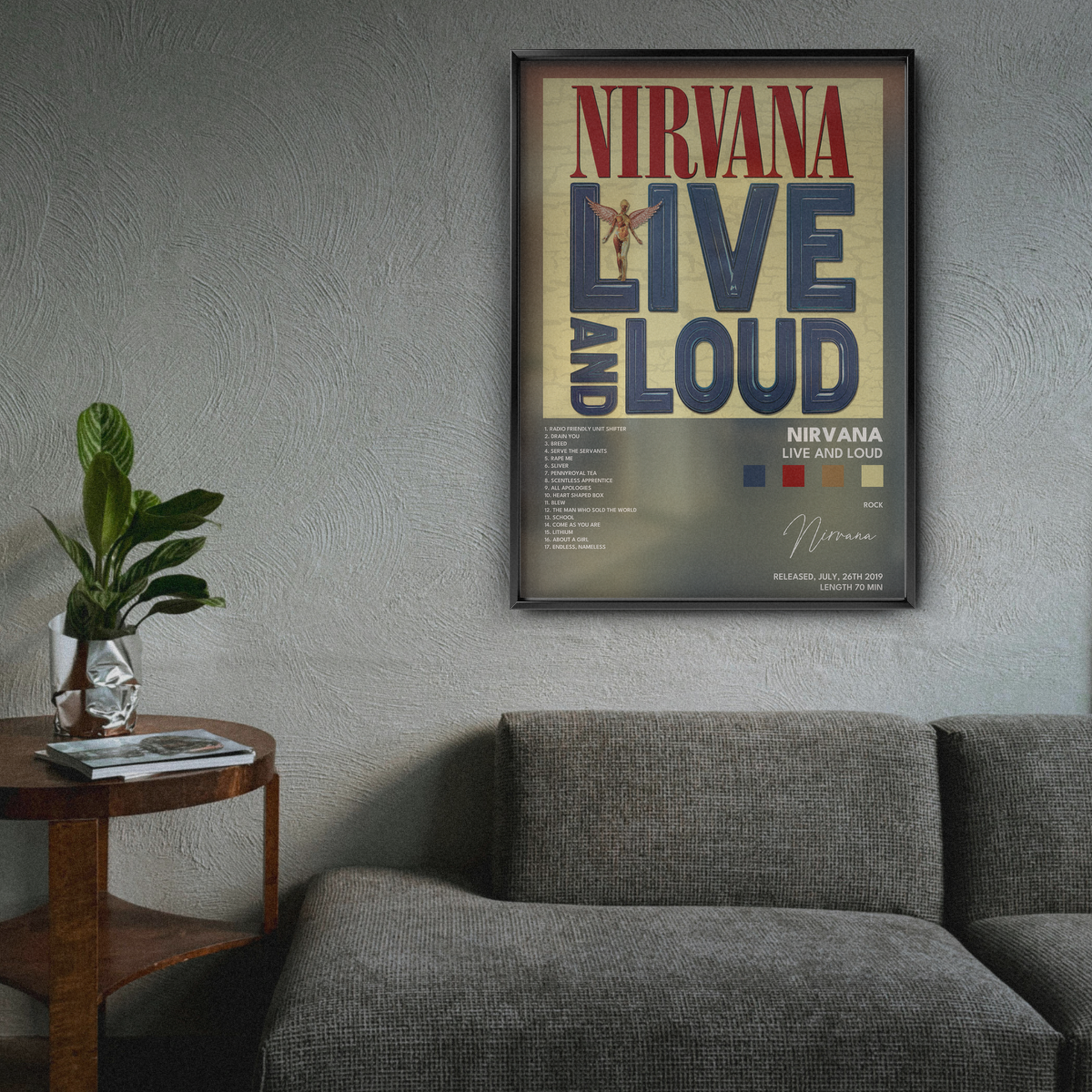 nirvana Live And Loud poster