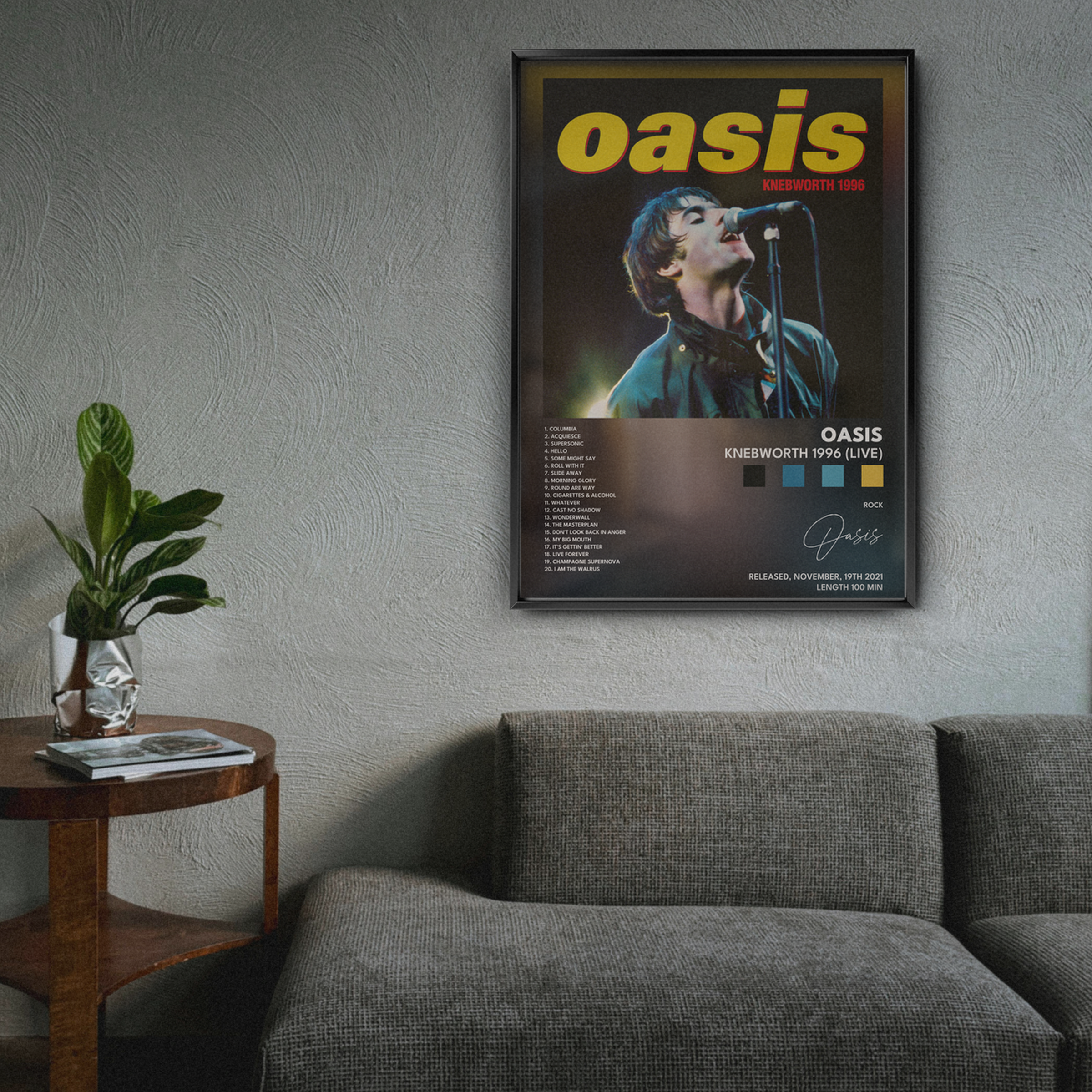 oasis Knebworth 1996 Live poster