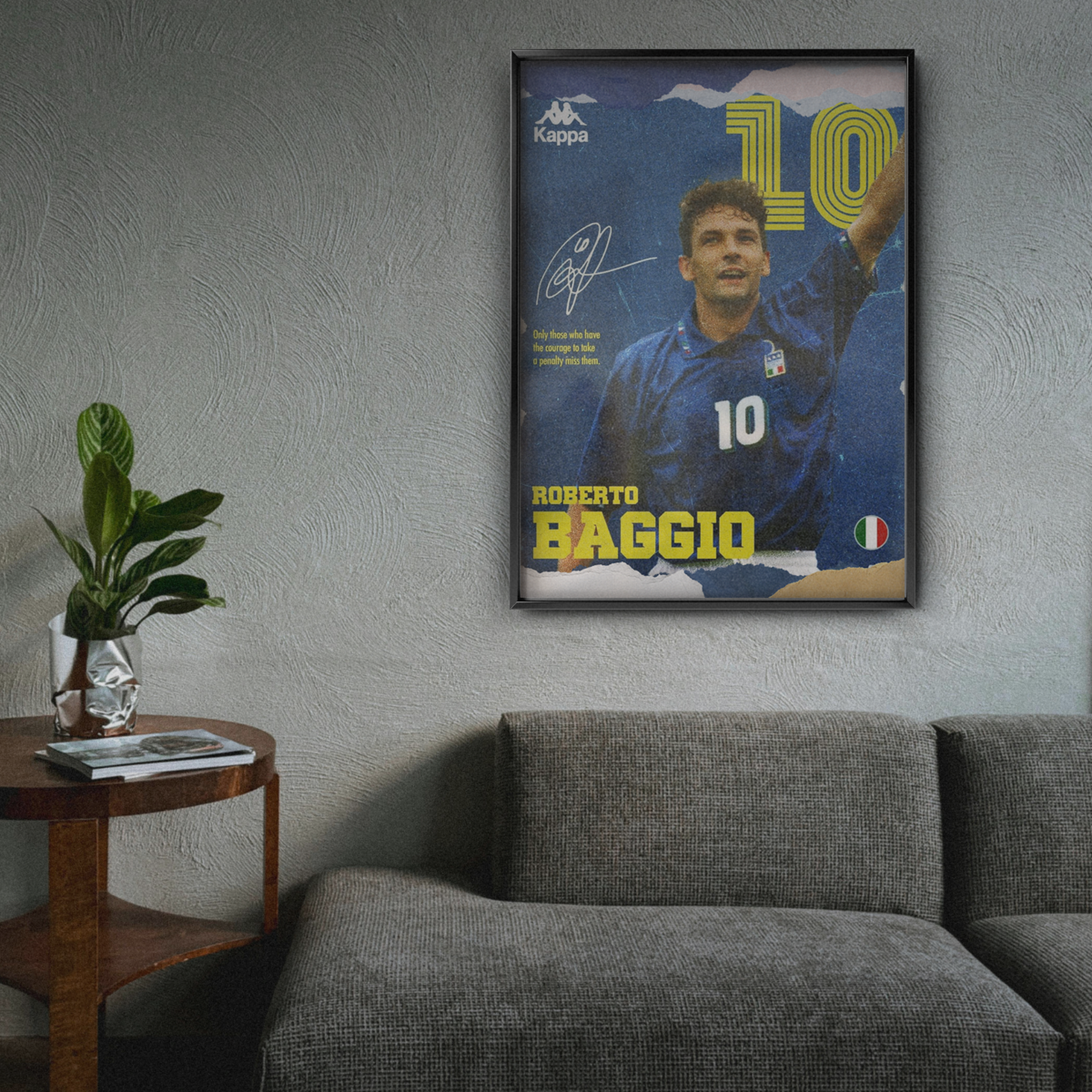 Roberto Baggio - Italy Number 10 Poster