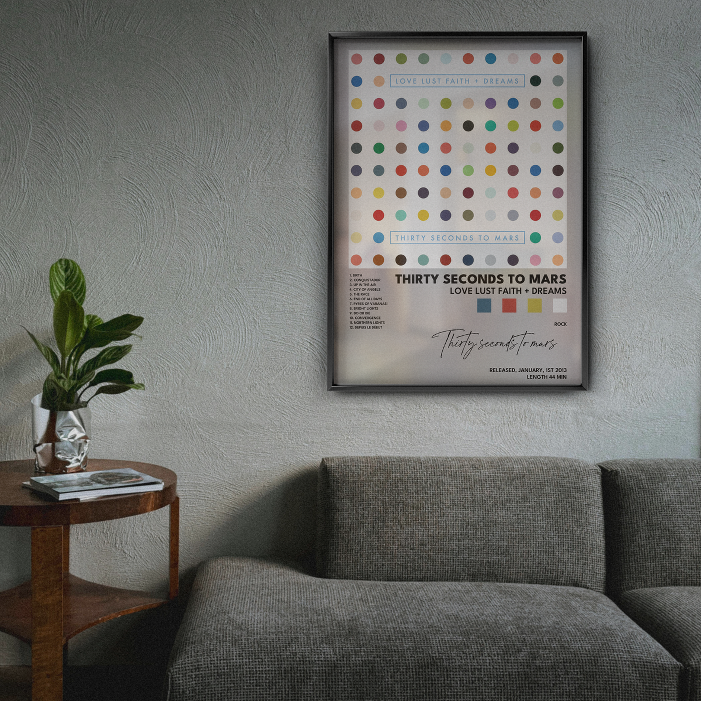 thirty seconds to mars LOVE LUST FAITH  DREAMS poster