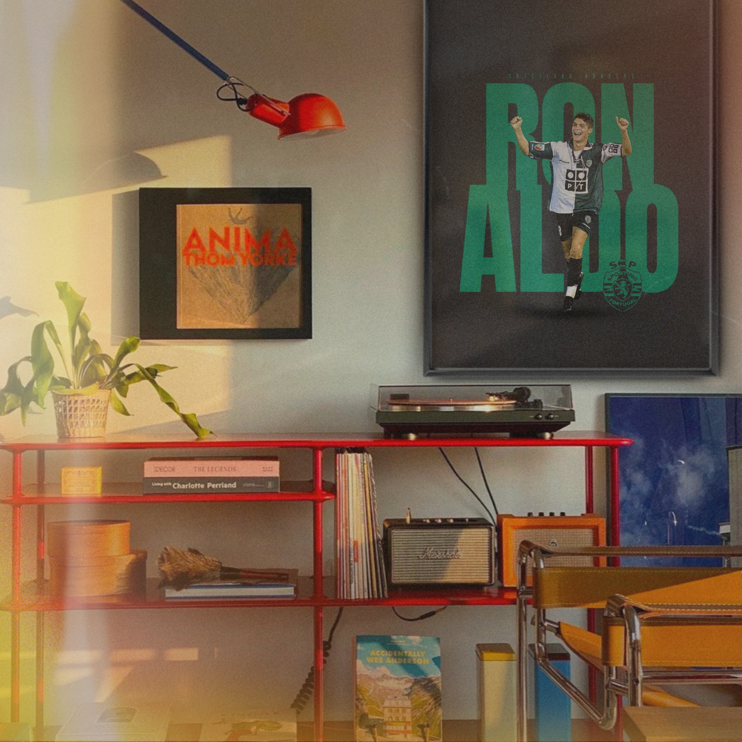 Cristiano Ronaldo - Sporting Portugal Dark Poster