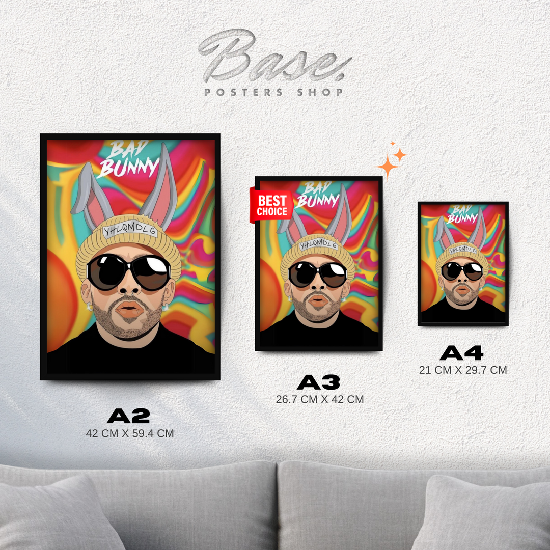 Posters Bad Bunny Color - Only €11.95 – Posters Base