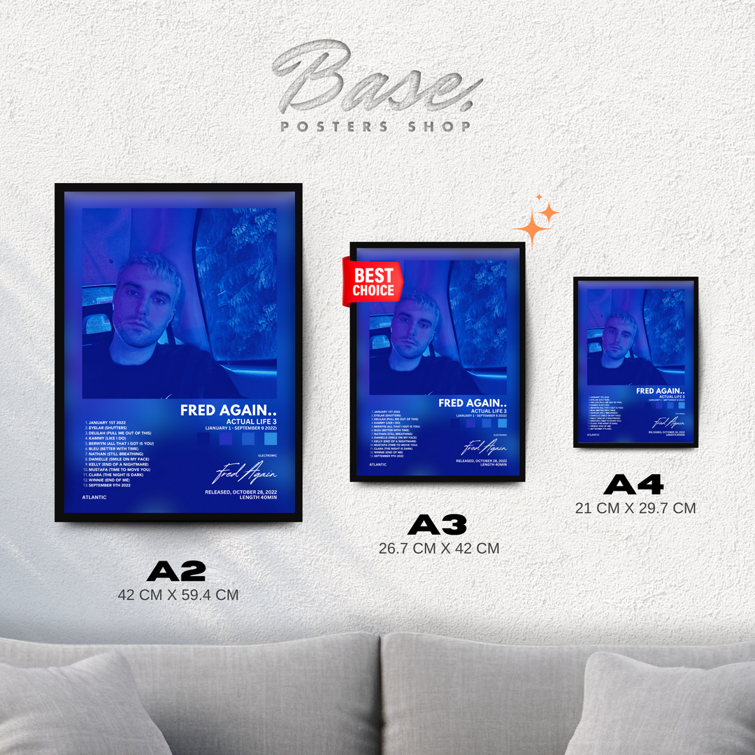 Posters Fred Again 'Actual Life 3' Only – Posters Base