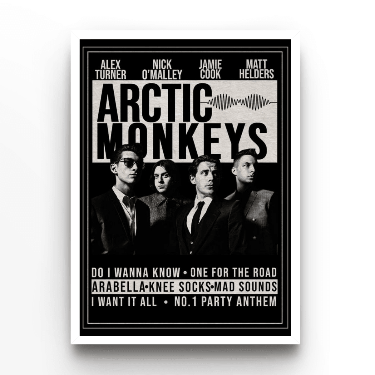 Arctic Monkeys - A4, A3, A2 Posters Base - Poster Print Shop / Art Prints / PostersBase