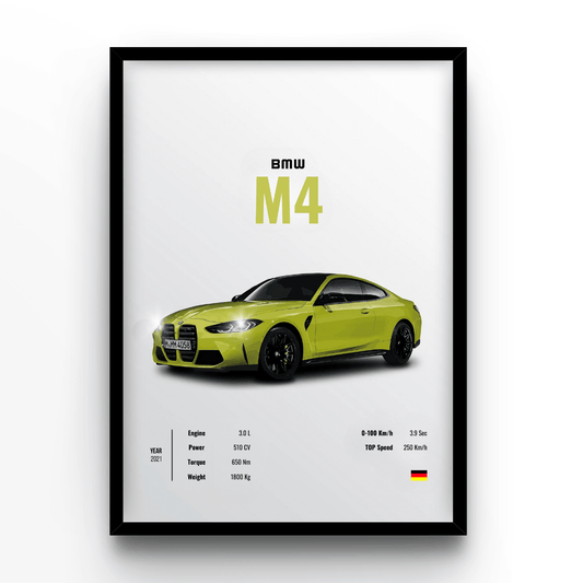 BMW M4 - A4, A3, A2 Posters Base - Poster Print Shop / Art Prints / PostersBase