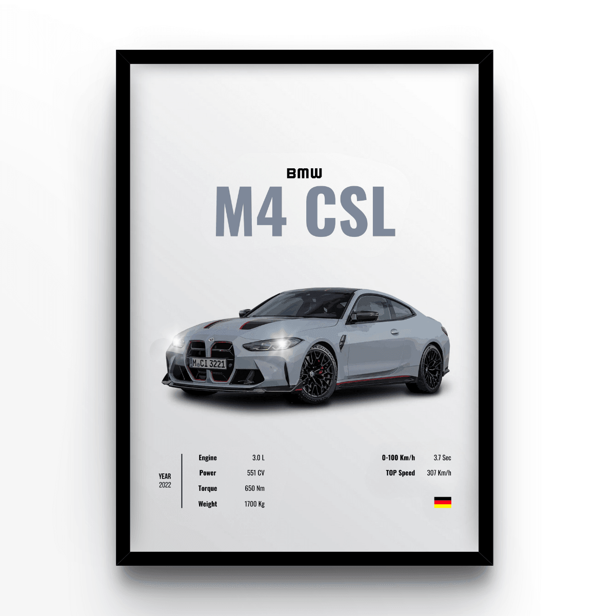 BMW M4 CSL - A4, A3, A2 Posters Base - Poster Print Shop / Art Prints / PostersBase