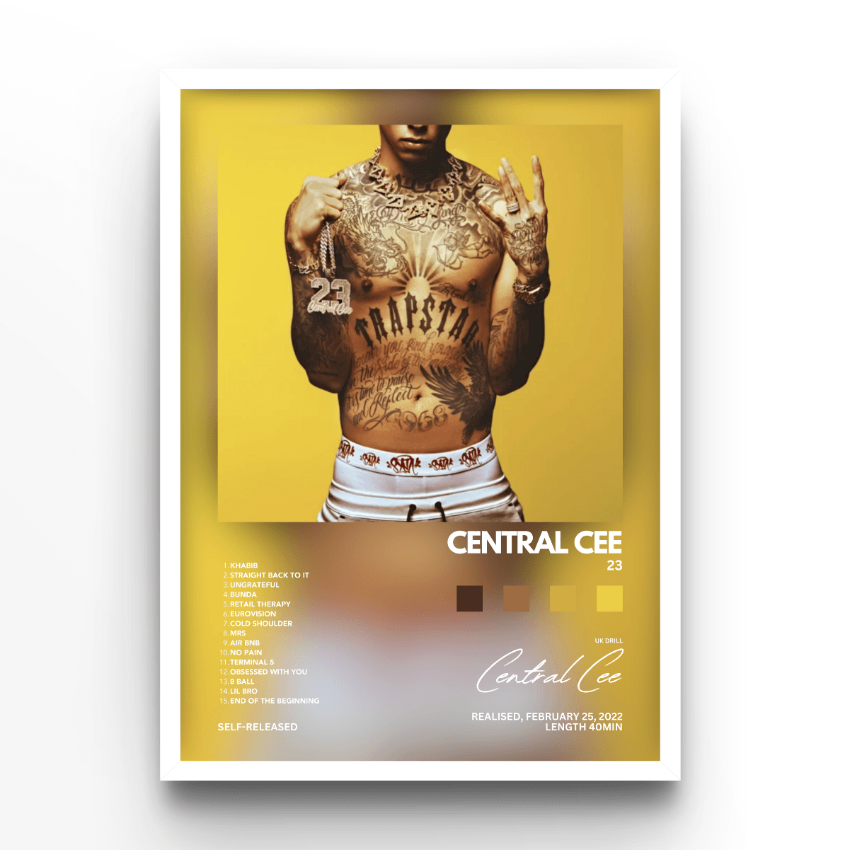 Central Cee 23 Album - A4, A3, A2 Posters Base - Poster Print Shop / Art Prints / PostersBase
