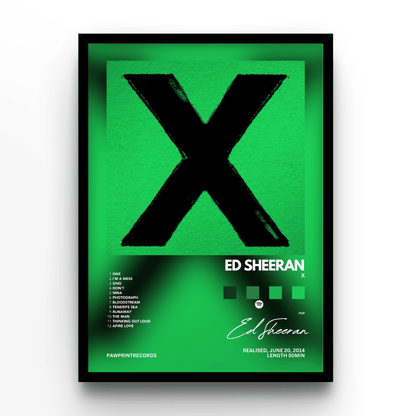 Ed Sheeran X - A4, A3, A2 Posters Base - Poster Print Shop / Art Prints / PostersBase