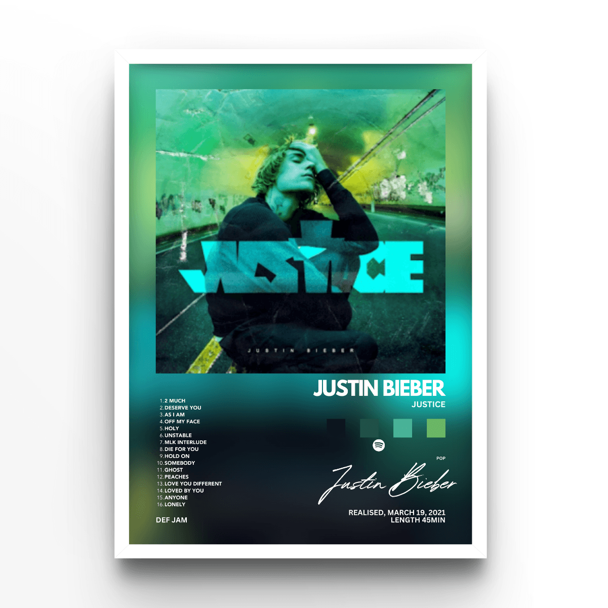Justin Bieber Album - A4, A3, A2 Posters Base - Poster Print Shop / Art Prints / PostersBase