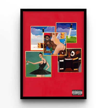 Posters Kanye West 'My beautiful dark twisted fantasy' Cover Posters Kanye West 'My beautiful dark twisted fantasy' Cover