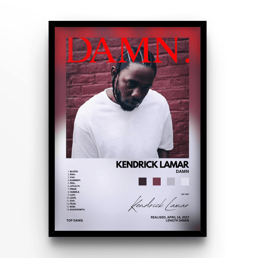 Kendrick Lamar Damn Album - A4, A3, A2 Posters Base - Poster Print Shop / Art Prints / PostersBase