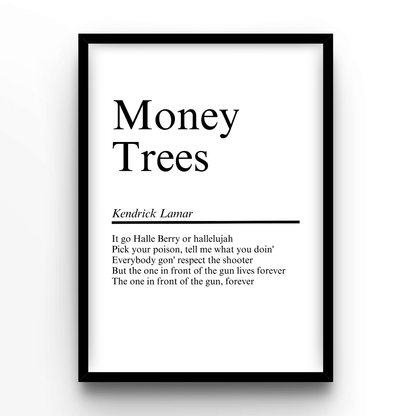 kendrick lamar money trees free download Posters Kendrick Lamar Money Trees