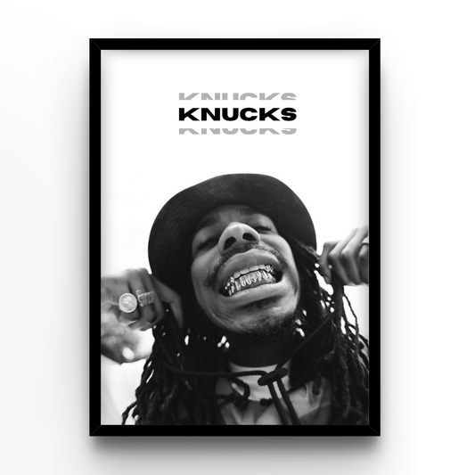 Knucks B&W - A4, A3, A2 Posters Base - Poster Print Shop / Art Prints / PostersBase