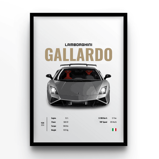 Lamborghini Gallardo - A4, A3, A2 Posters Base - Poster Print Shop / Art Prints / PostersBase