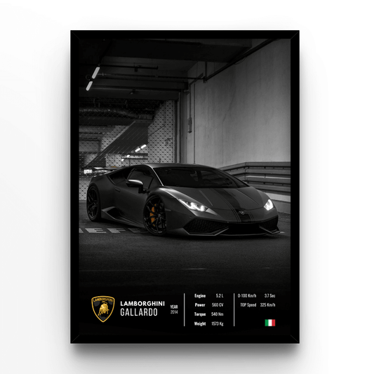 Lamborghini Gallardo Collector - A4, A3, A2 Posters Base - Poster Print Shop / Art Prints / PostersBase