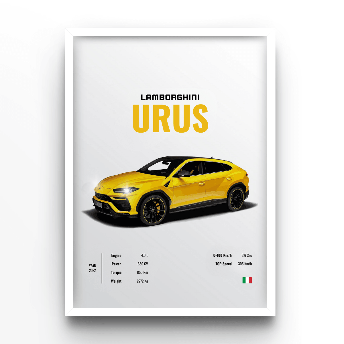 Lamborghini Urus - A4, A3, A2 Posters Base - Poster Print Shop / Art Prints / PostersBase