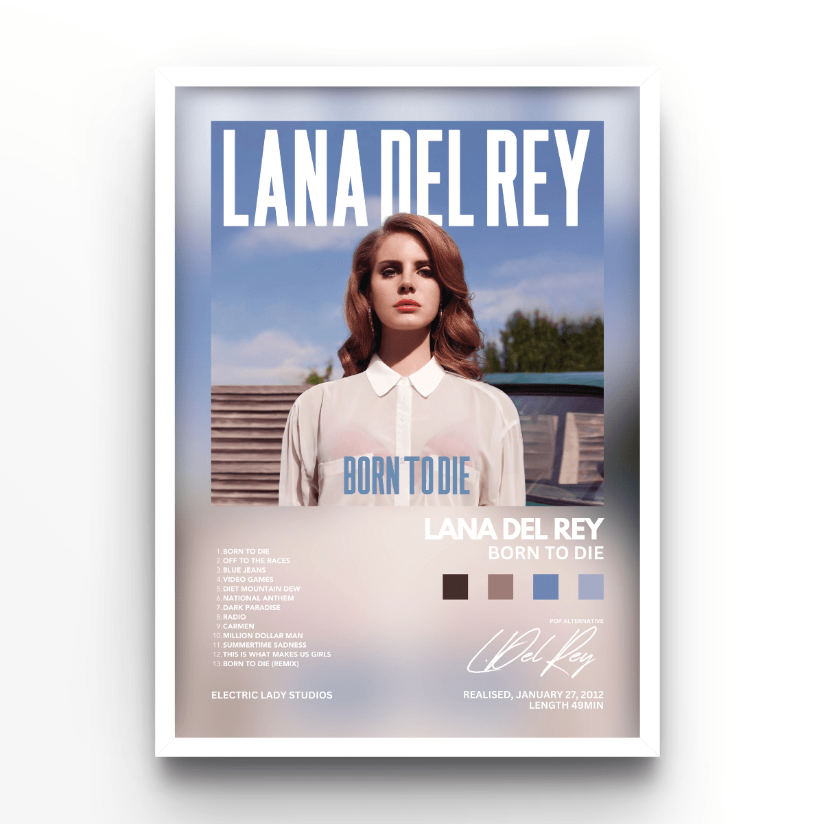 Lana Del Rey Album - A4, A3, A2 Posters Base - Poster Print Shop / Art Prints / PostersBase