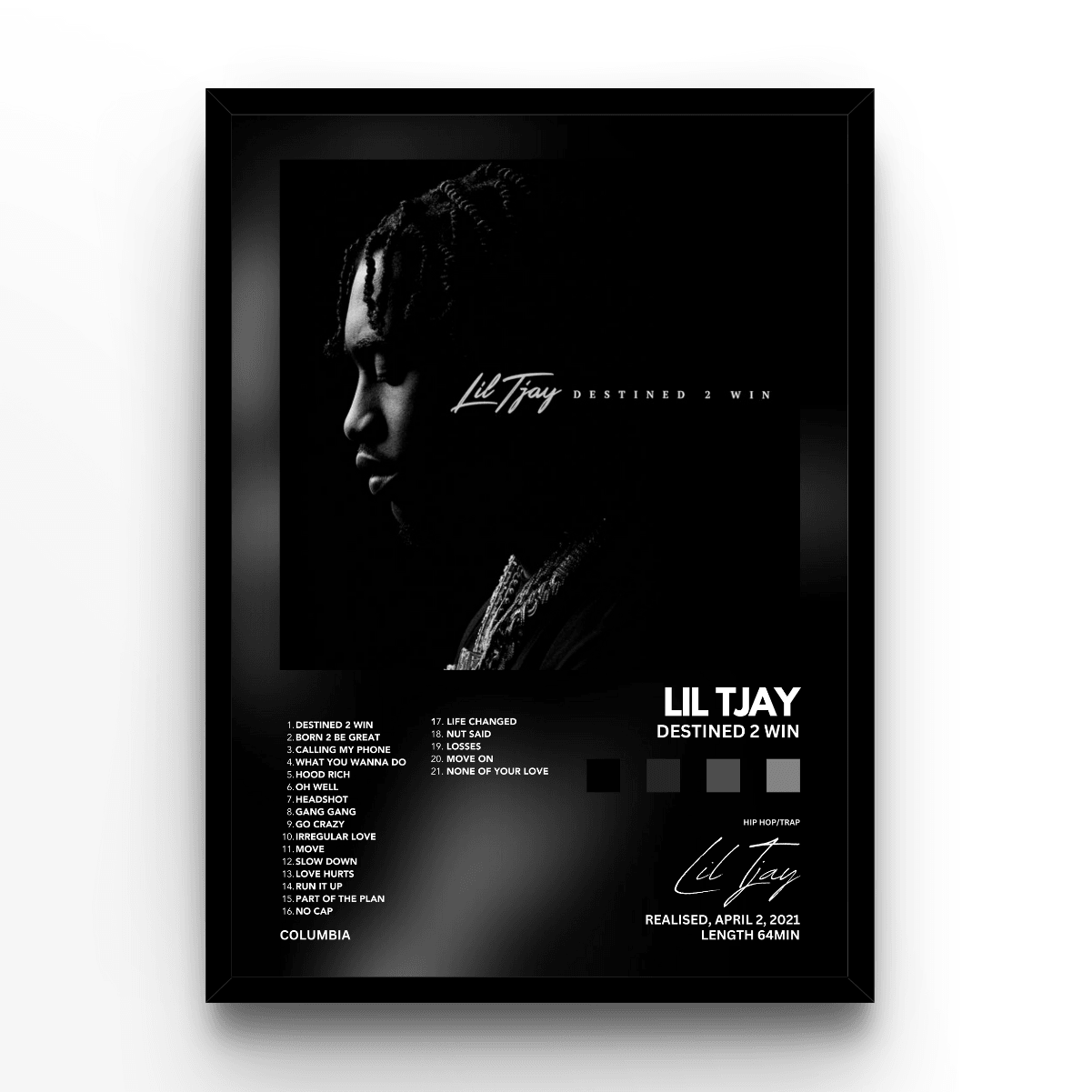 Lil Tjay Destined 2 Win Album - A4, A3, A2 Posters Base - Poster Print Shop / Art Prints / PostersBase