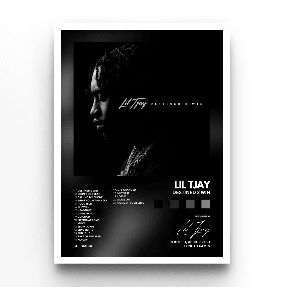 Lil Tjay Destined 2 Win Album - A4, A3, A2 Posters Base - Poster Print Shop / Art Prints / PostersBase