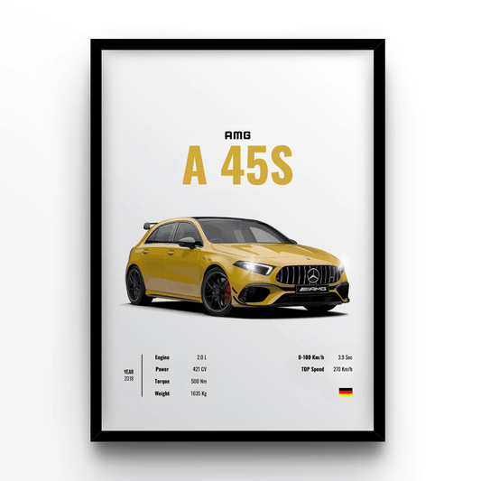 Mercedes AMG A 45S - A4, A3, A2 Posters Base - Poster Print Shop / Art Prints / PostersBase