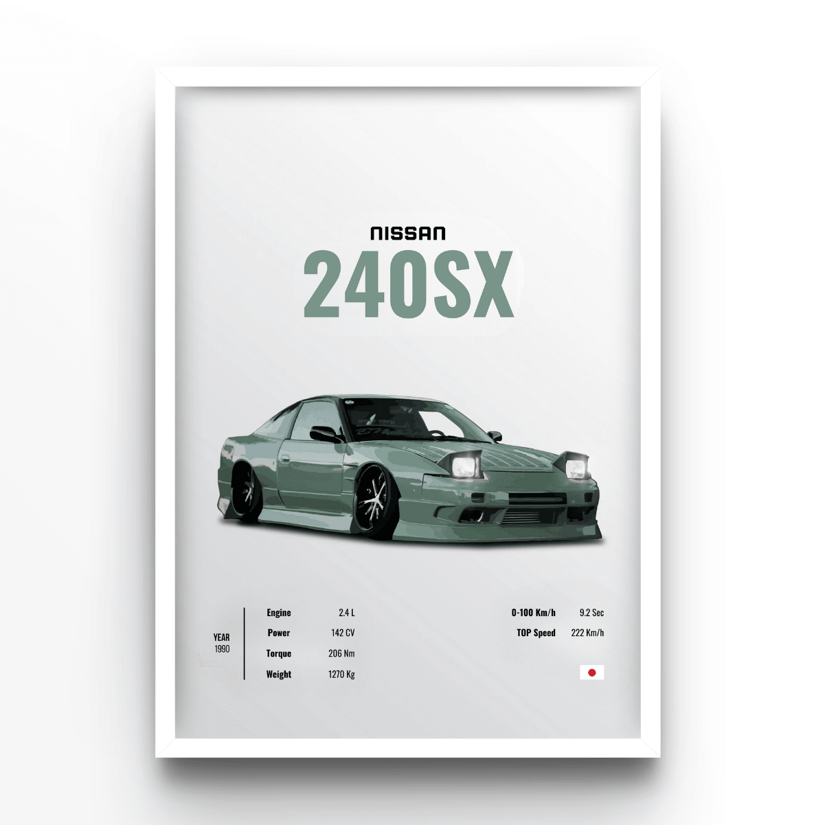 Nissan 240SX - A4, A3, A2 Posters Base - Poster Print Shop / Art Prints / PostersBase