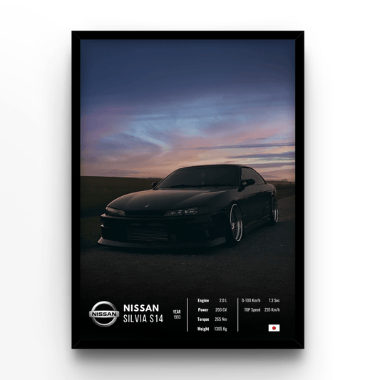 Nissan Silvia S14 Collector - A4, A3, A2 Posters Base - Poster Print Shop / Art Prints / PostersBase