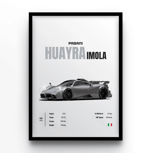 Pagani Huayra Imola - A4, A3, A2 Posters Base - Poster Print Shop / Art Prints / PostersBase