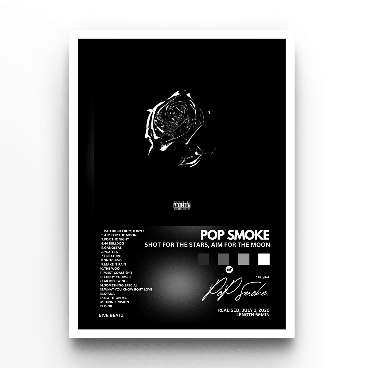 Pop Smoke Album - A4, A3, A2 Posters Base - Poster Print Shop / Art Prints / PostersBase
