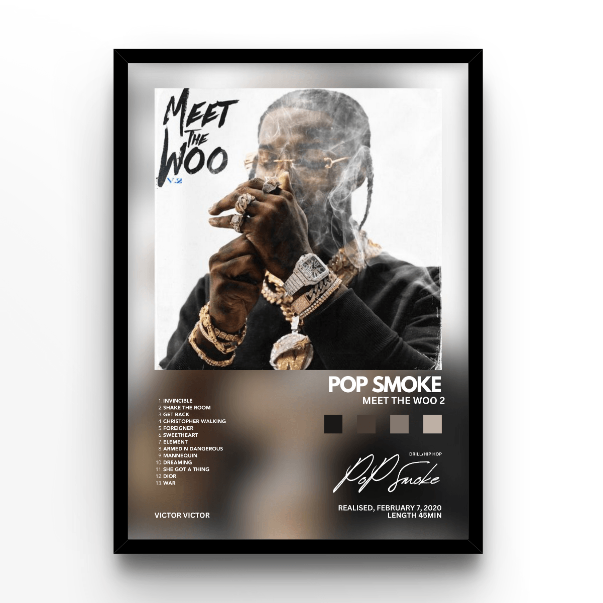 Pop Smoke Meet The Woo Album - A4, A3, A2 Posters Base - Poster Print Shop / Art Prints / PostersBase